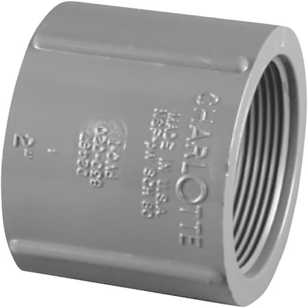 Charlotte Pipe And Foundry 1-1/2 In. FIP x FIP PVC Coupling PVC 08102  1800HA